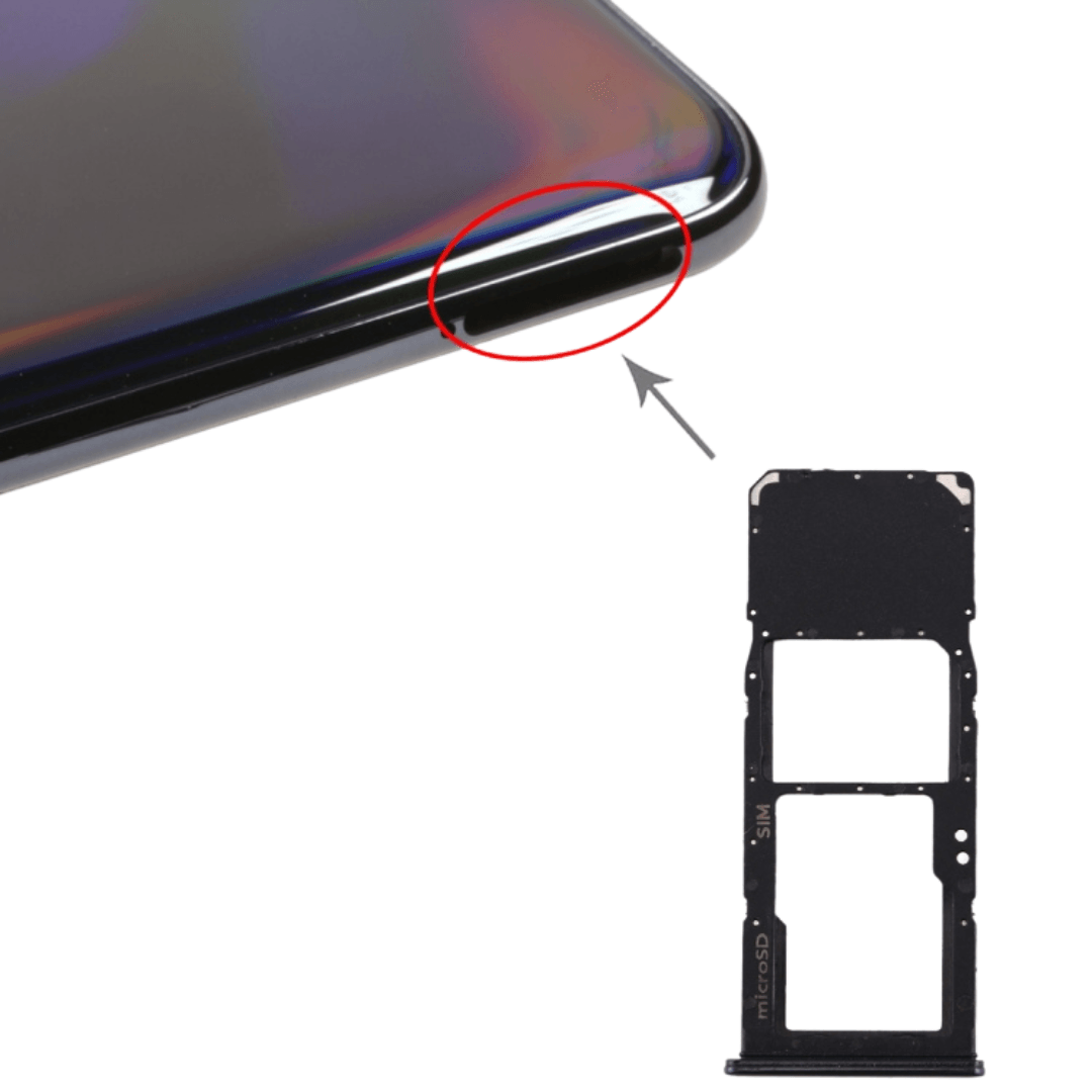 Replacement SIM Card Tray + Micro SD Card Tray for Samsung A70 - Best Cell Phone Parts Distributor in Canada, Parts Source Replacement SIM Card Tray + Micro SD Card Tray for Samsung A70 - Best Cell Phone Parts Distributor in Canada, Parts Source